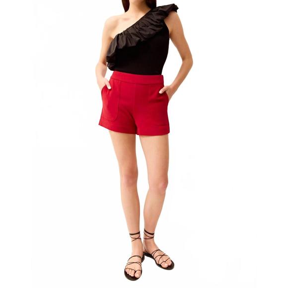 NEW MARIE OLIVER lucy one shoulder top in black